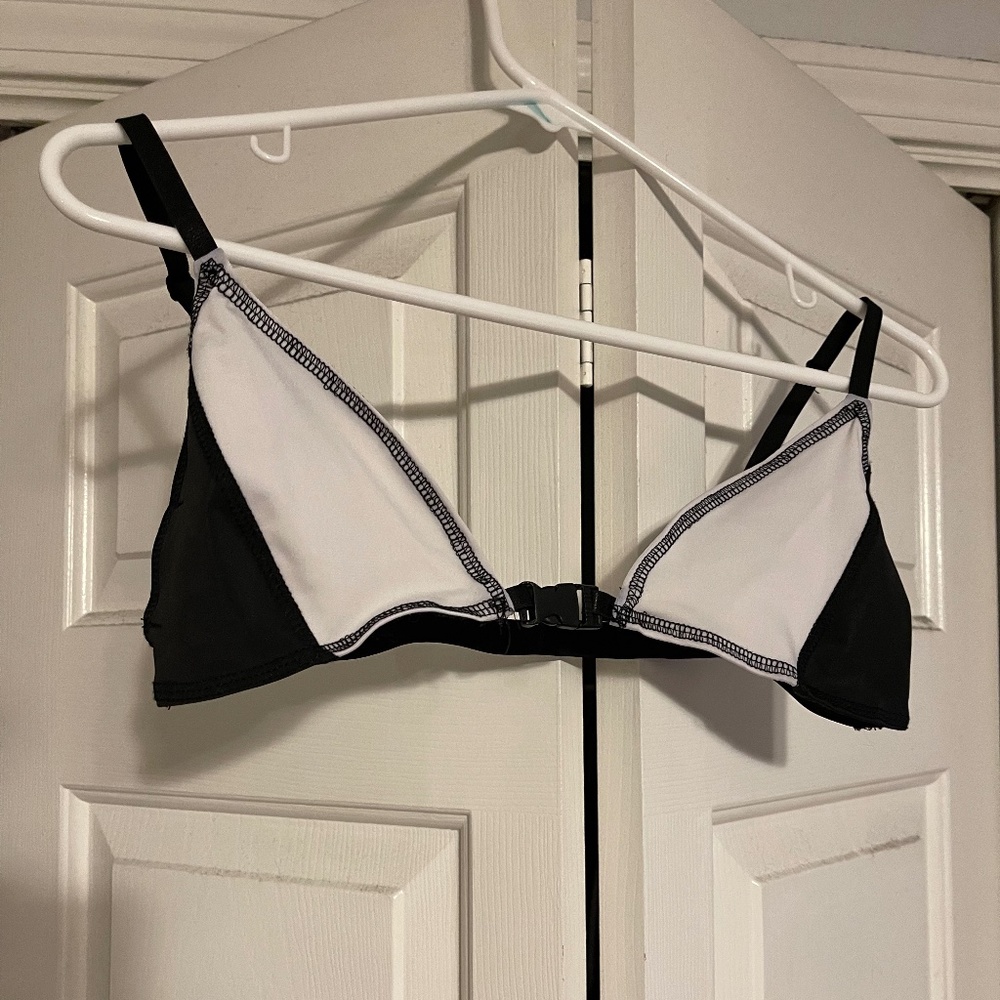 Black and White Bra Top and Short Set